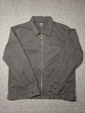 Dark Seas Mens Gas Station Jacket XL Teamster Black Cotton With Embellishment